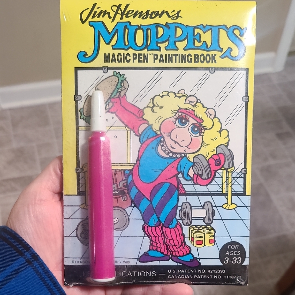 Jim Henson's Muppets Magic Pen Painting Book Miss Piggy Kermit Frog 1988 Sealed